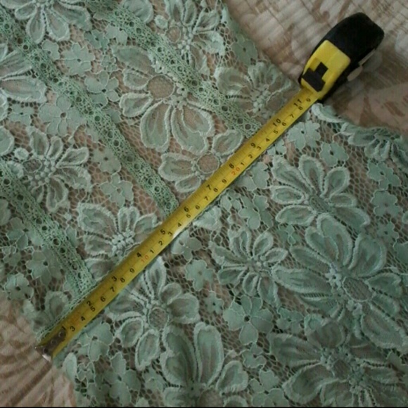 Lace Sage/Minty Green Dress EUC - Picture 8 of 9